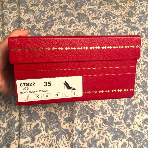 Rene Caovilla Suede Leather Crystal High Heels, 35 - Picture 9 of 11